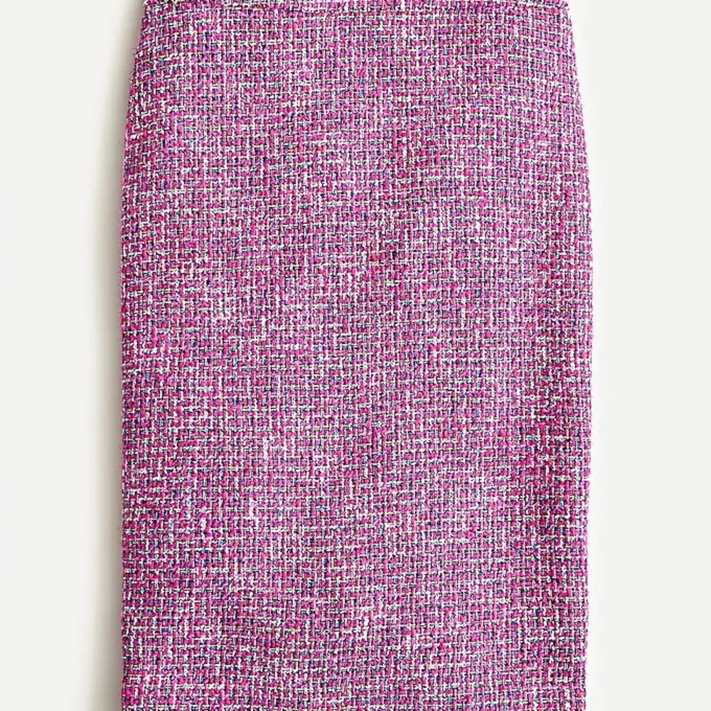J. Crew Pink Tweed Pencil Skirt